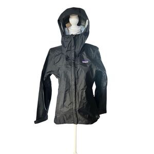 Patagonia Women's Black Torrentshell 3L Adjustable Hood Rain Jacket Size XXS NWT